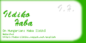 ildiko haba business card
